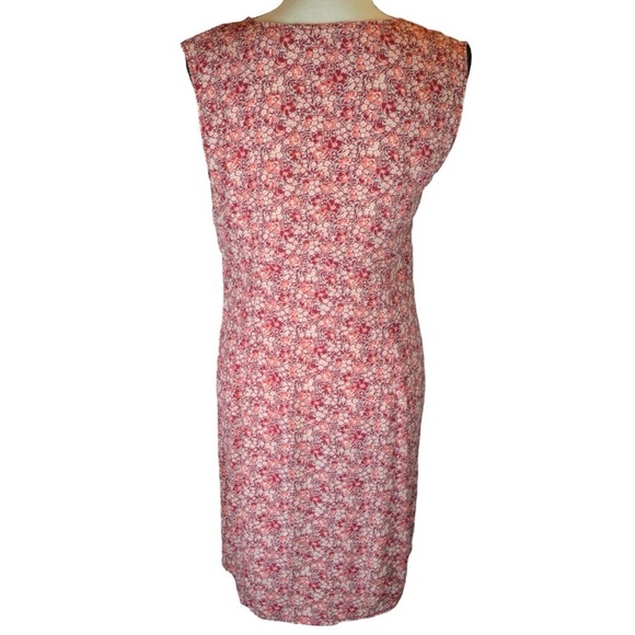 Eddie Bauer Ditsy Floral Print V Neck Side Zip Sleeveless Dress, Size 10P - Picture 6 of 9